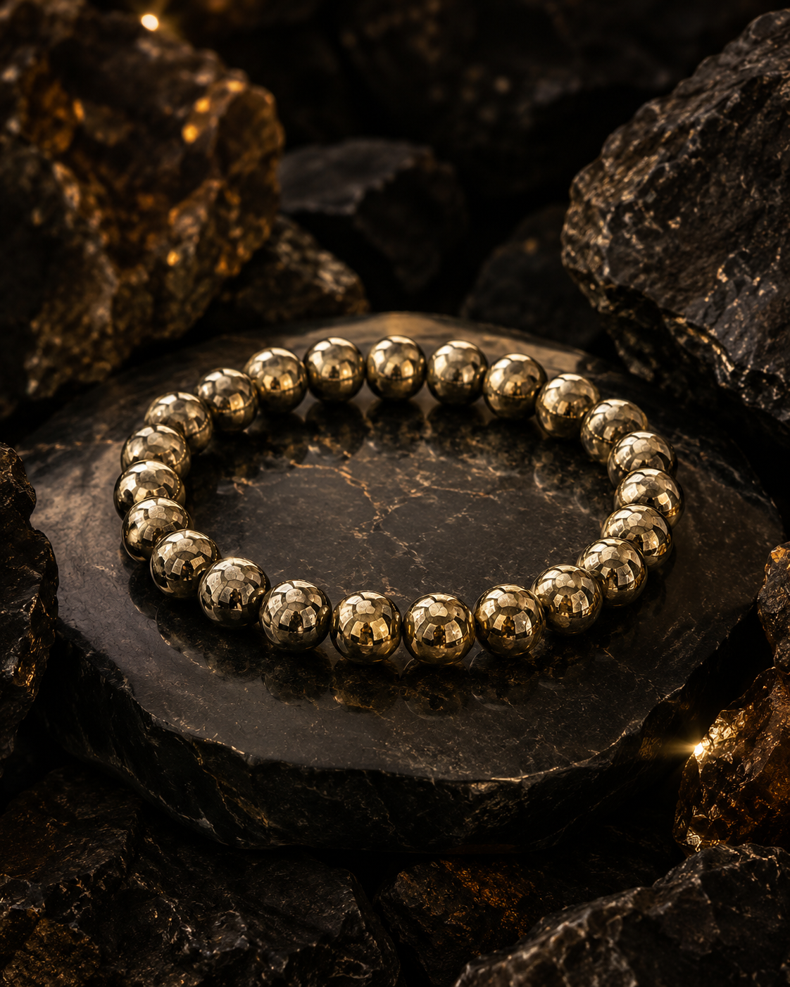 Pyrite Wealth Stone Bracelet
